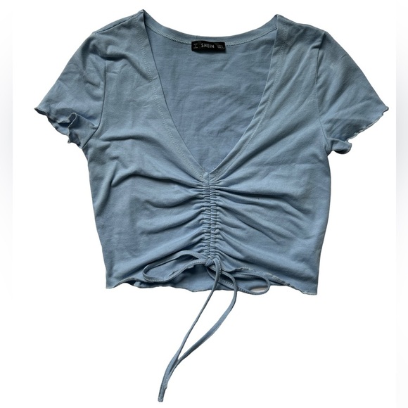 SHEIN V-Neck Crop Top with Adjustable Strings - Picture 3 of 8